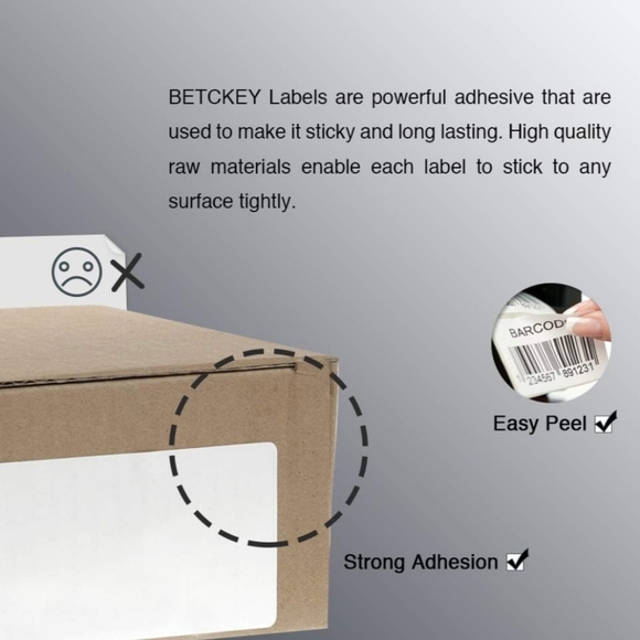 BETCKEY - 4" x 3" (102 mm x 76 mm) Shipping & Multipurpose Labels for Zebra / Ro - Picture 2 of 8